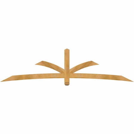 Ekena Millwork Davenport Rough Sawn Timber Gable Bracket, Western Red Cedar, 108"W x 27"H x 2"D x 4"F, 6/12 Pitch GBW108X27X0204DAV00RWR
